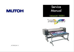 MUTOH ValueJet VJ-1608H MAINTENANCE Service and Parts Manual