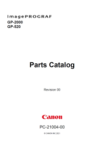 Canon imagePROGRAF GP-4000 GP-540 Parts Manual