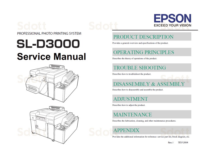 EPSON SureLab SL-D3000 Service Manual