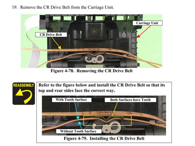 EPSON 1390 1400 1800 1900 Belt, CR EPSON 1390 1400 1800 1900 Belt, CR