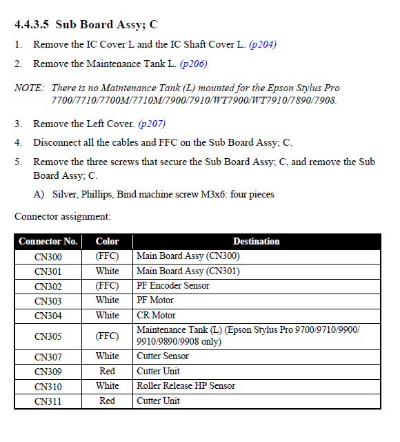 EPSON Pro 7890_9890_7700_7900_9700 Sub-C Board - 2124764 EPSON Pro 7890_9890_7700_7900_9700 Sub-C Board - 2124764