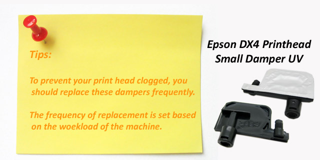 Epson DX4 Printhead Small Damper UV Epson DX4 Printhead Small Damper UV