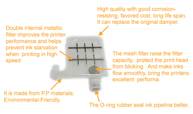 Epson DX4-DX5 Printhead Big Damper with Big Filter Epson DX4-DX5 Printhead Big Damper with Big Filter