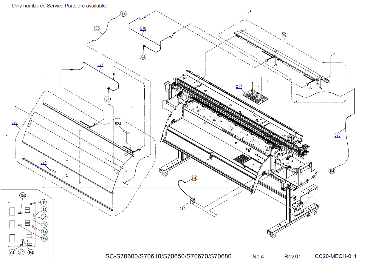 Epson Surecolor S70600s70610s70670 Parts Manual 3949