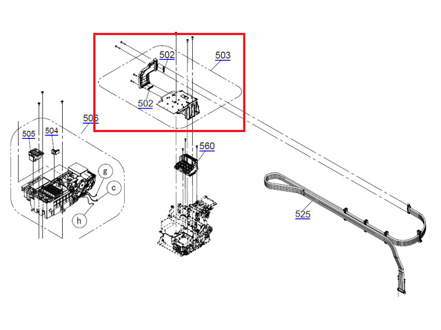 EPSON T3000 T30500 T3070 T3080 DUCT ASSY.,CR,ASP - 1588043 EPSON SC-T3000 T5000 T7000 DUCT ASSY.,CR,ASP - 1588043