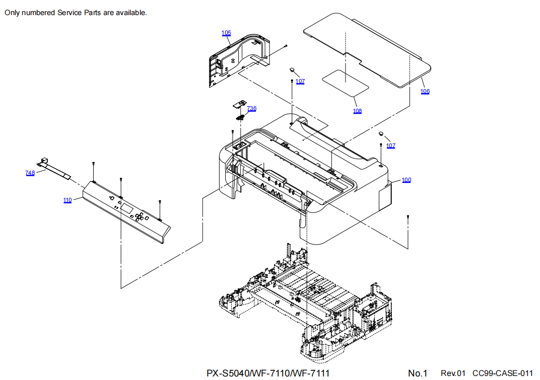 EPSON WF-7110 WF-7111 PX-S5040 Parts Manual