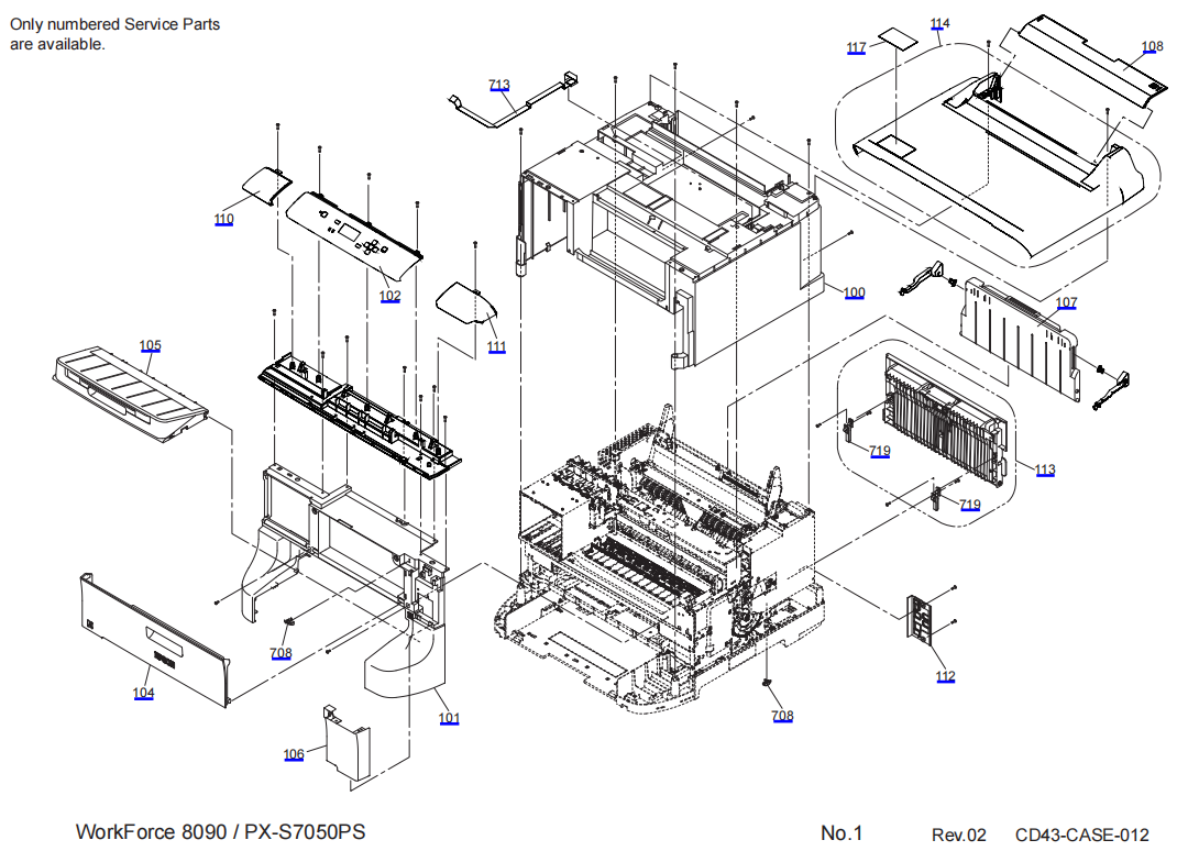 EPSON WF-8090 PX-S7050PS Parts Manual