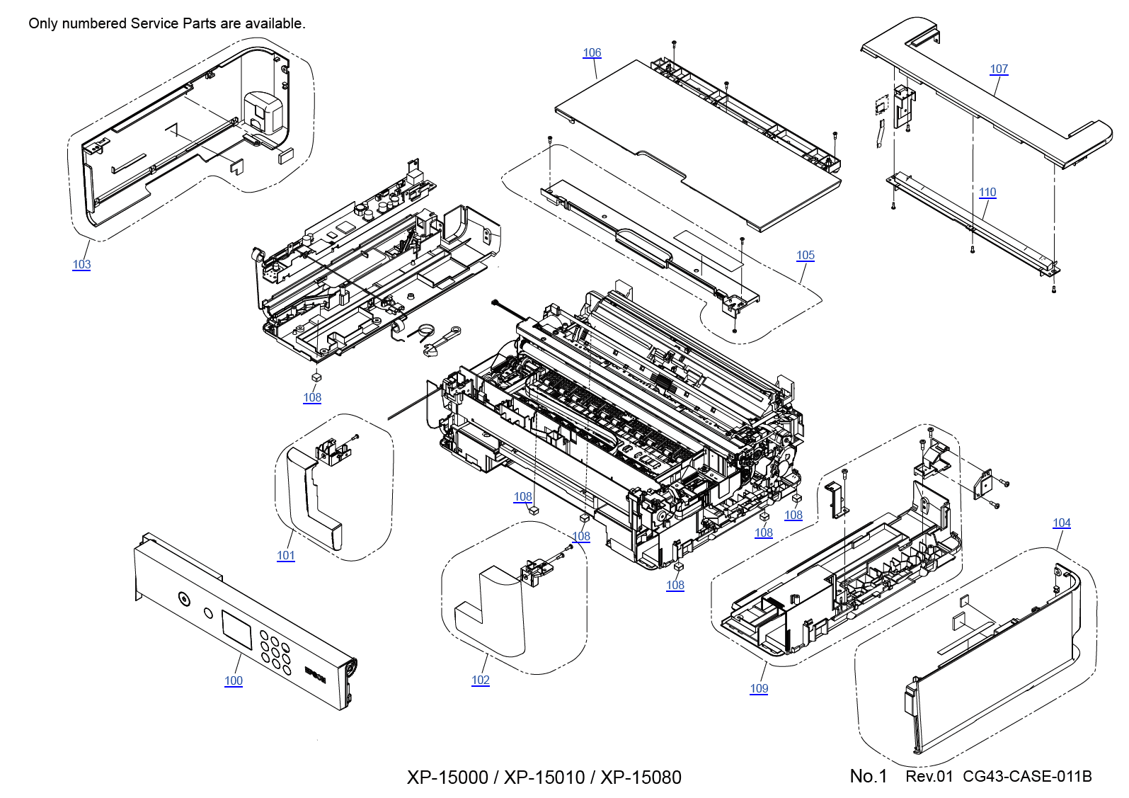 EPSON XP-15000 15010 15080 Parts Manual